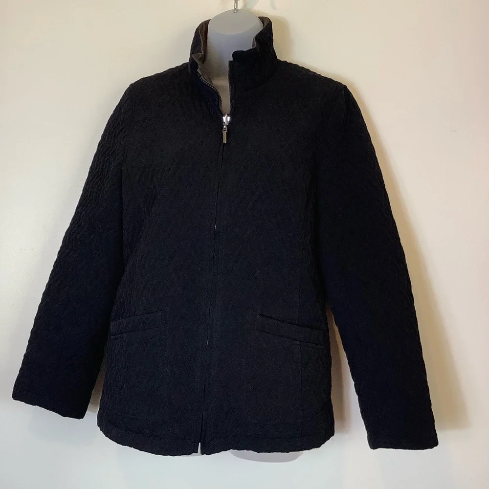 Talbots Convertible Quilted Lightweight Jacket size Medium Full Zip - Picture 7 of 10